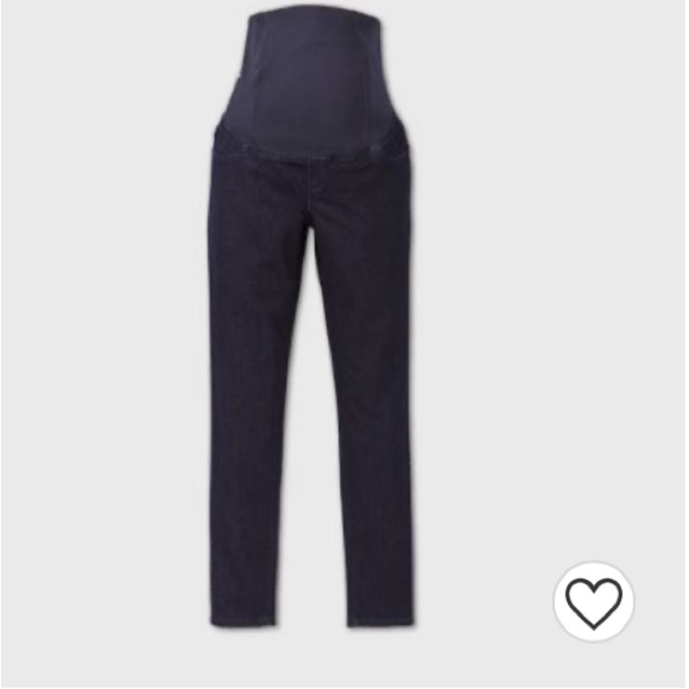 NWT Isabel Maternity Dark Wash Jeggings jeans crossover panel 16/33R 29”